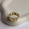 Cuban Link Ring 14k Gold