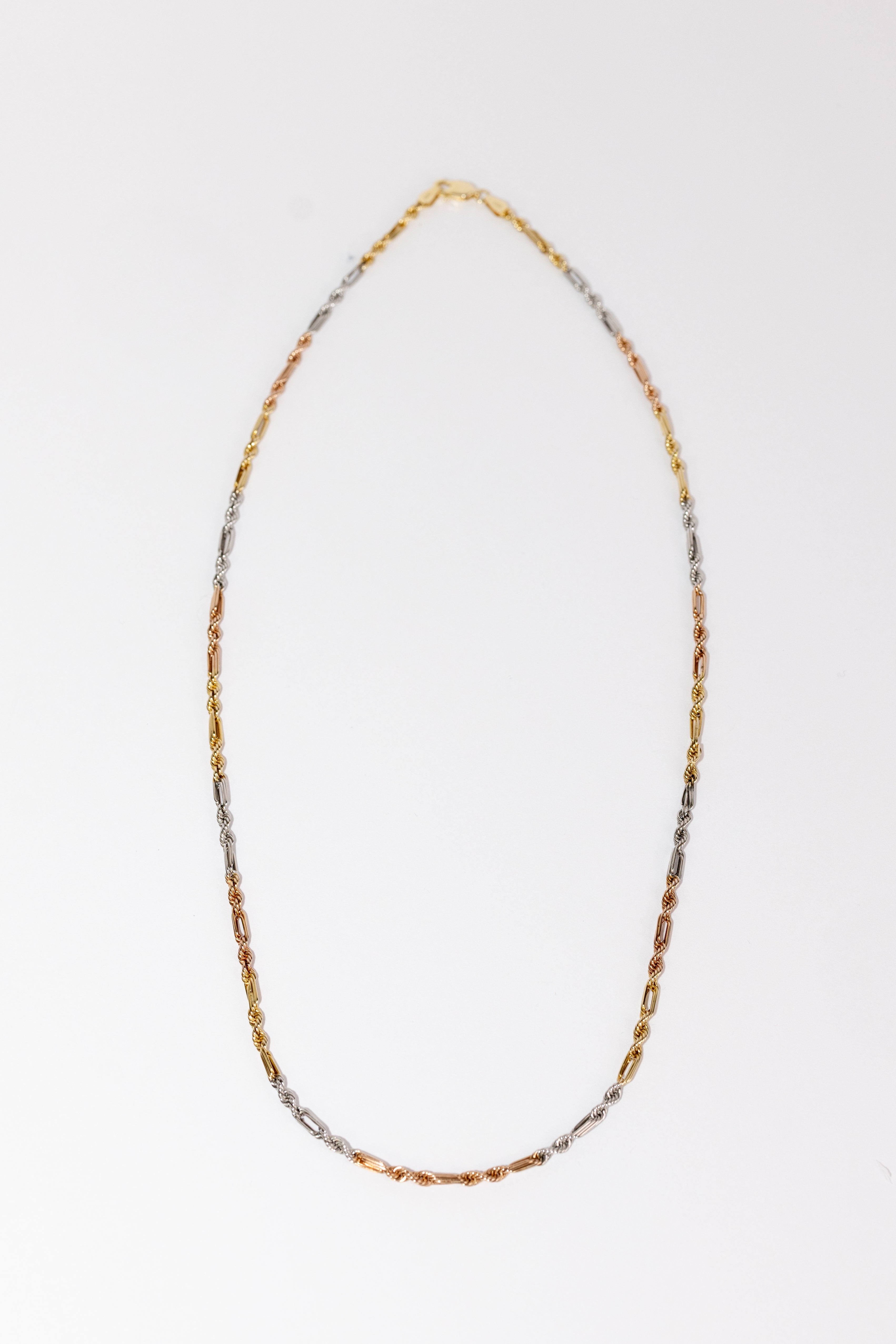 Cadena Fígaro-rope 14k