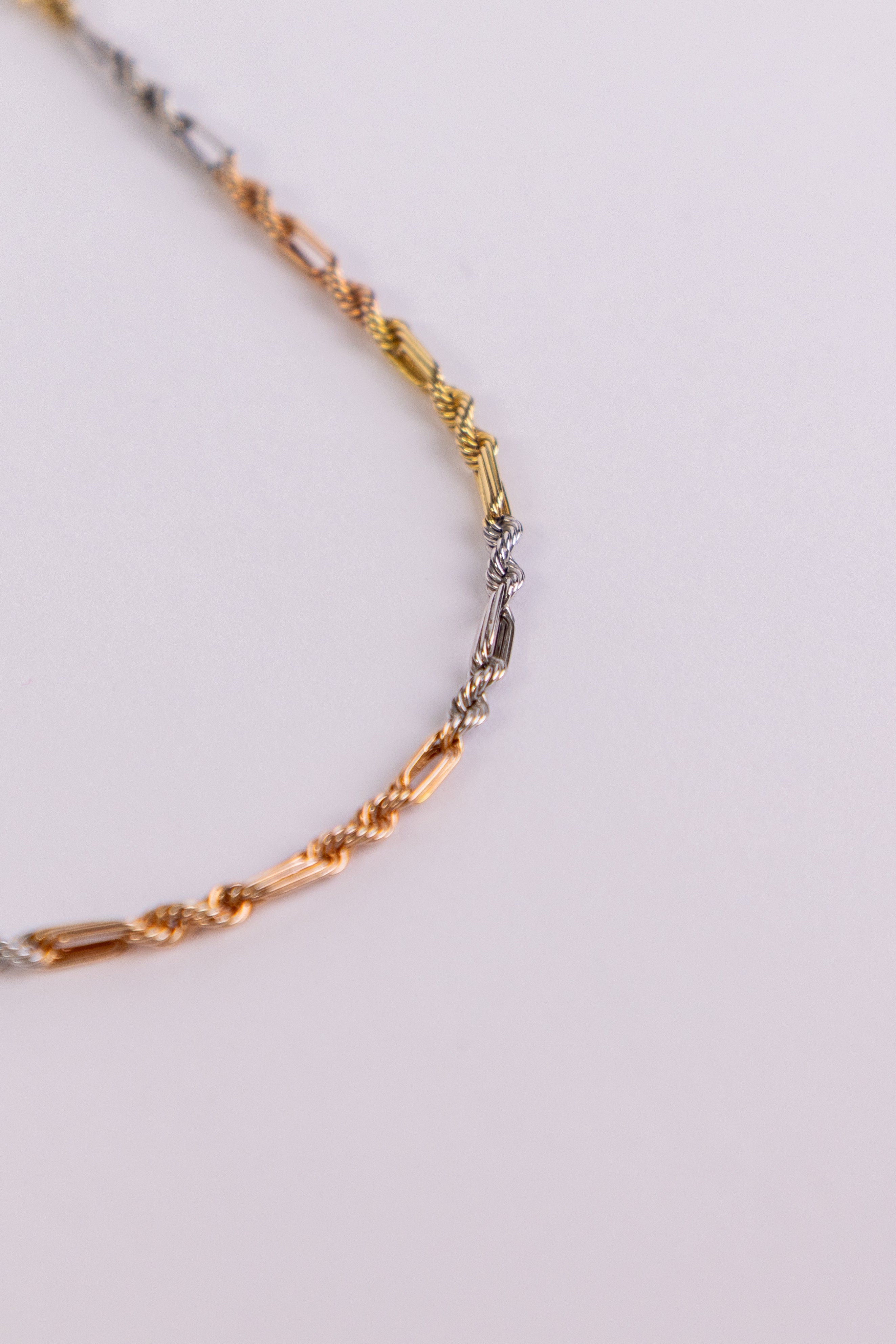 Cadena Fígaro-rope 14k
