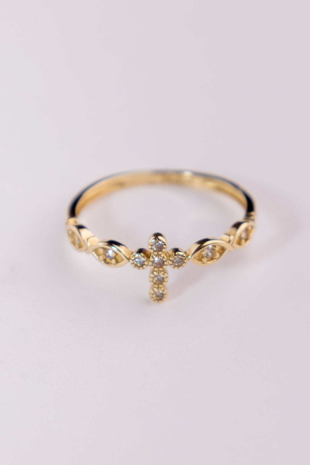 Anillo Cruz 14k