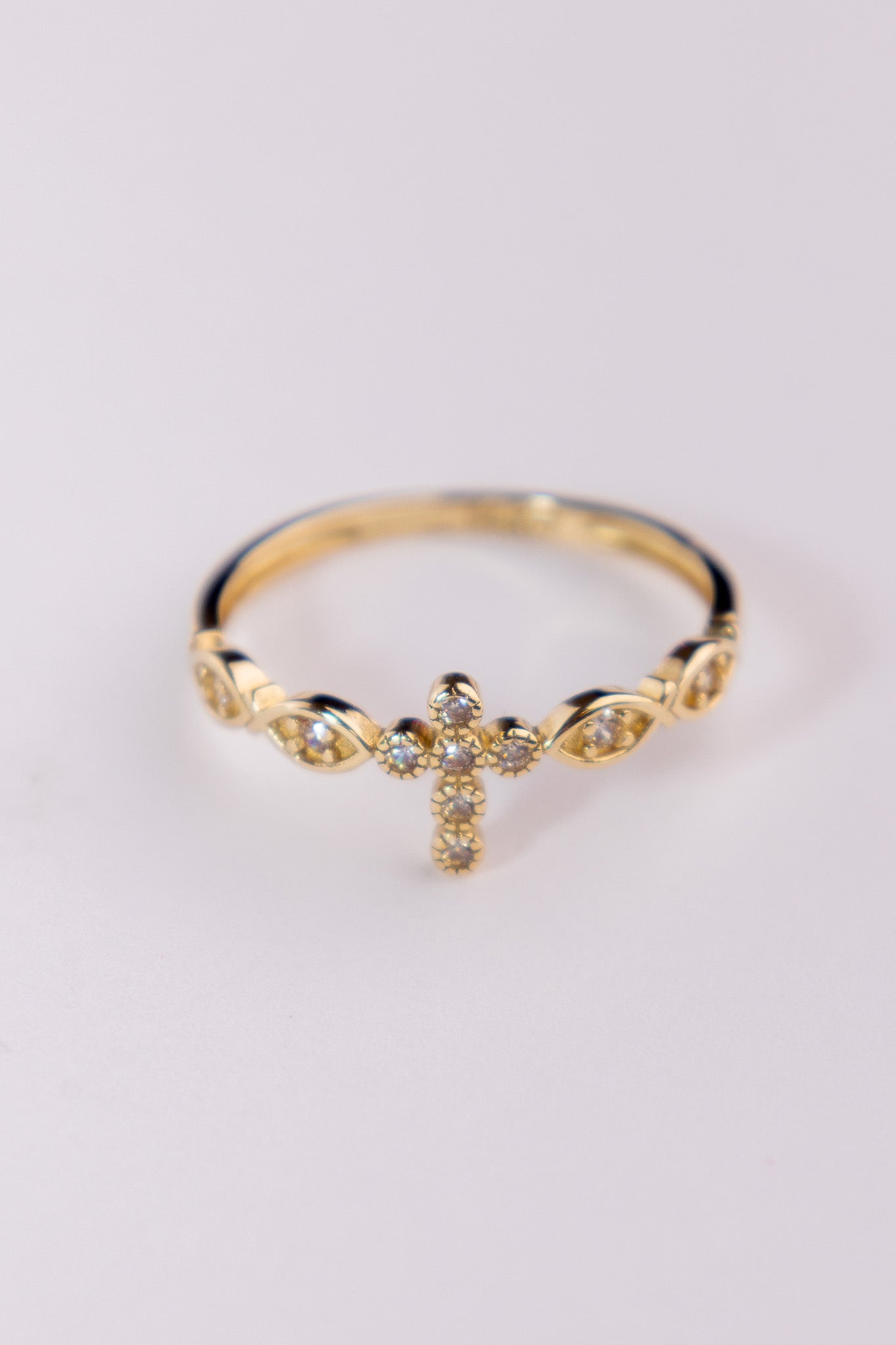 Anillo Cruz 14k