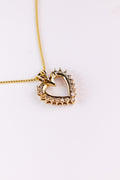 Dije Corazón Adiamantado 14k