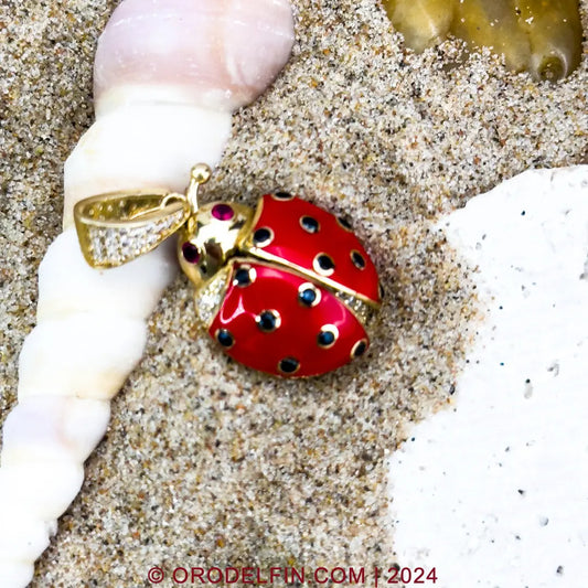 14k Gold LadyBug Pendant