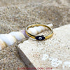 14k Gold Evil Eye Band Ring