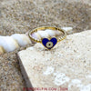 14k Gold Evil Eye Heart Ring